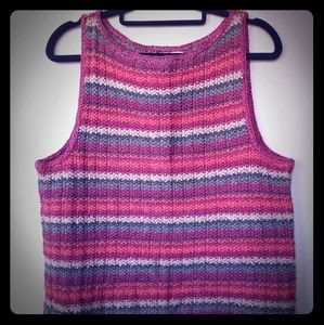 Jones New York Sport Striped Knit Tank Top